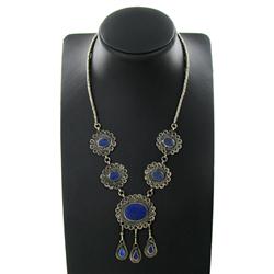 175ct Vintage Tibet Lapis Nickel Necklace (ANT-1579)