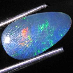 1.61ct Australian Black Opal Doublet Full Fire (GEM-31401)