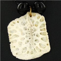 60ctw Alligator Fossil Pendant Necklace (JEW-3039)