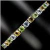 83ctw Citrine Peridot Topaz Sterling Bracelet  (JEW-2308)