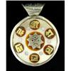 Tibet Inlaid Brass Nickel Pendant (ANT-1543)