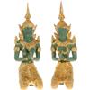 Image 1 : Male & Female Bronze Gilded Temple Guards (CLB-092)