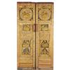 Antique Carved Teak Buddhist Temple Doors (ANT-370)