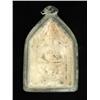 Vintage Thai Clay Buddha Amulet in Plastic Pendant Case (ANT-1164)