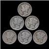 Image 1 : 1931P/D Mercury Dimes Better Grade Lot of 6 (COI-8463)