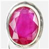Image 1 : 26.12ct Ruby Silver Ring Appraised $30k (JEW-2758)