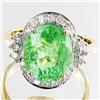 Image 1 : 4.3ct Copper Tourmaline/Dia. 14k Ring Appr $54k (JEW-3141)