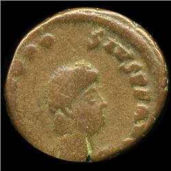 300AD Roman Bronze Coin Higher Grade (COI-9587)