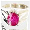 Image 1 : 3.74ct Ruby Silver Ring Appraised $10k (JEW-2710)
