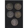 Image 2 : Lot of 5 Mexico 1/2 Reales