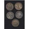 Image 2 : Lot of 5 Mexico 1/2 Reales