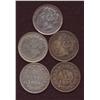 Image 1 : Lot of Five Newfoundland Twenty Cents