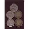 Image 2 : Lot of Five Newfoundland Twenty Cents