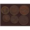 Image 2 : Lot of Six Canadian Countermarks on Breton Tokens