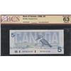 Image 1 : Lot of 3 Graded Bank of Canada $5 Bank Notes