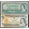 Image 2 : 1954 & 1973 Bank of Canada $1 Matching #10 Serial Numbers