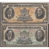 Image 1 : Lot of Two 1927 The Royal Bank of Canada $5 and $10