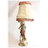 Image 1 : Porcelain "Woman" figural lamp with shade