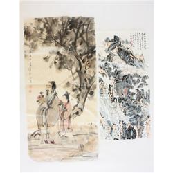 2 soft paper paintings