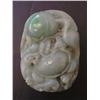 Image 1 : Jade carved piece "Turtle & Bird"