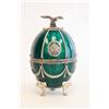Faberge sterling silver & enamel footed egg