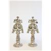Pair 19th c silver Judaica Torah Crowns