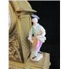 Image 2 : Bronze clock with 2 Meissen porcelain figures