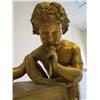 Image 2 : Gilt bronze mantle clock with "Cupid & Shell"
