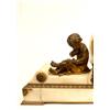Image 2 : 19th c. bronze & marble mantle clock