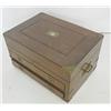 Image 1 : Mahogany  silverware chest with brass corners