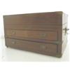 Image 2 : Mahogany  silverware chest with brass corners