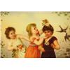 Image 2 : KPM plaque of "3 Kids" in gilded frame