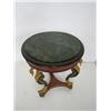 Image 2 : Marble top center table with bronze swans