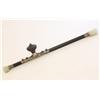 Ebony, jade & silvered bronze opium pipe