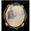 18kt gold & diamond signed cameo pin
