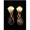 14kt gold, amethyst & diamond earrings