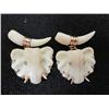 Pair elephant ivory cufflinks