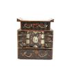 Antique Oriental ebonized jewelry box