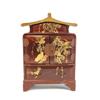 Antique brown Oriental jewelry box