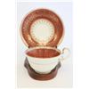 Image 2 : Aynsley teaset service for 8 "Maroon" pattern