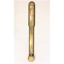 Barometer with brass plate in Latin