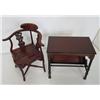 Image 2 : Mahogany corner chair & side table