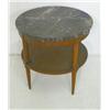 Image 1 : Marble top mahogany round side table