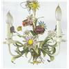 Paint decorated floral metal chandelier