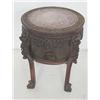 Image 1 : 19th c. carved marble top Chinese pedestal