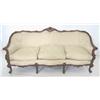 Image 1 : Couch with carved frame beige upholstery