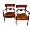Pair Adams decorated armchairs