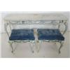 Image 1 : Pair paint decorated benches & console table