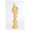 Image 1 : 19th c. European carved ivory "Lady" on pedestal