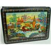 Image 2 : 20th c. Russian lacquer box artist signed